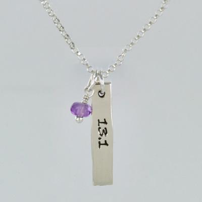 13.1 Courage W/Amethyst Sterling Silver Necklace