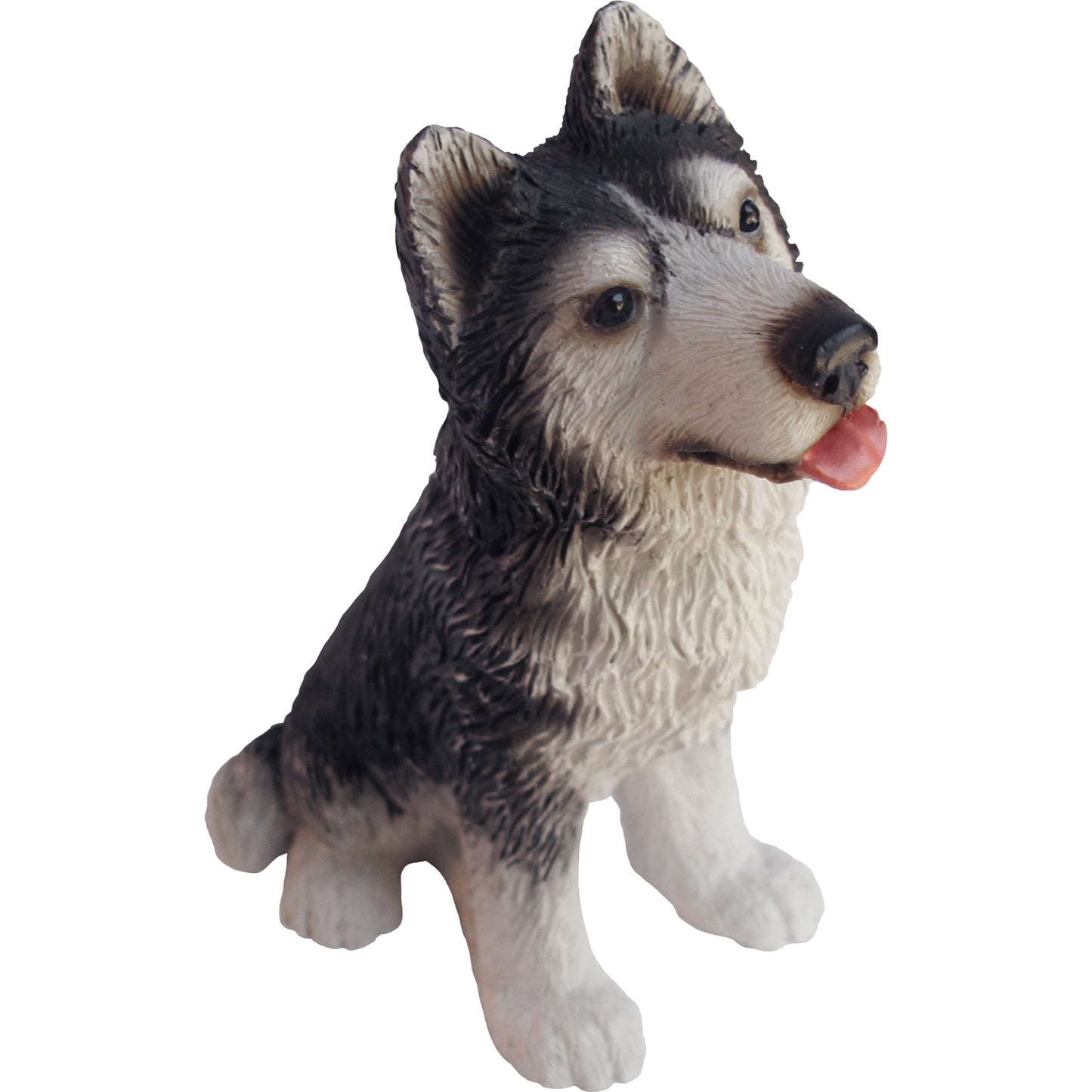 Gray Siberian Husky Dog Sculpture