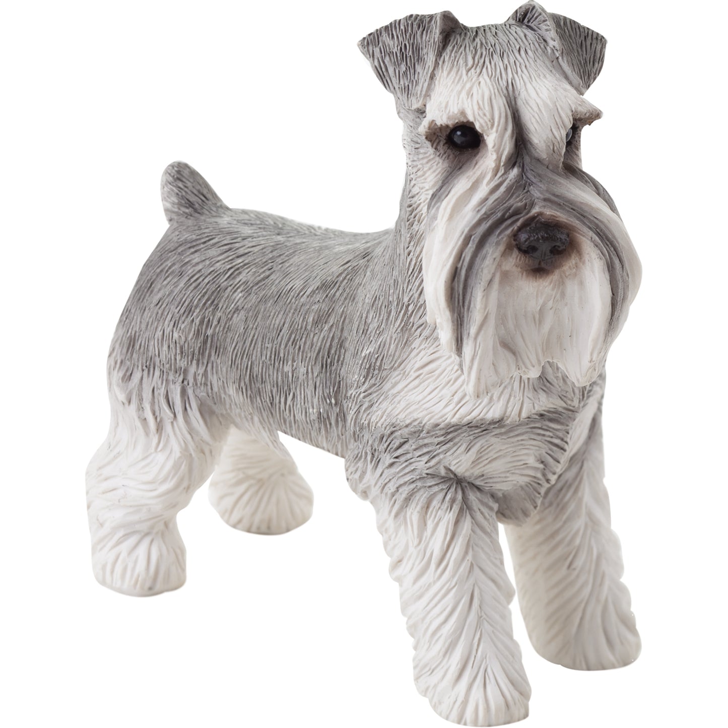 Standing Gray Schnauzer Dog Sculpture