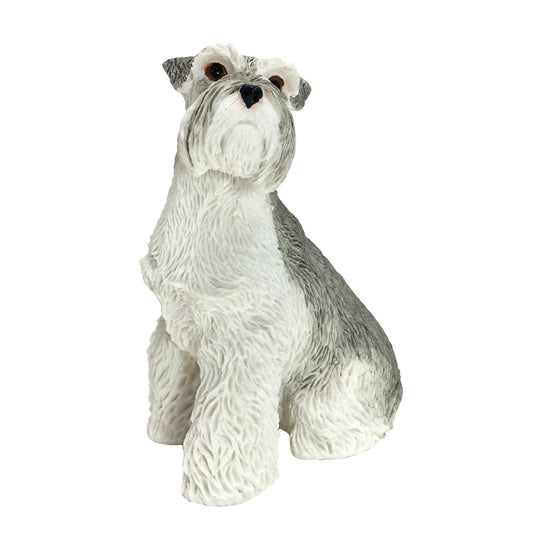 Gray Schnauzer Dog Sculpture