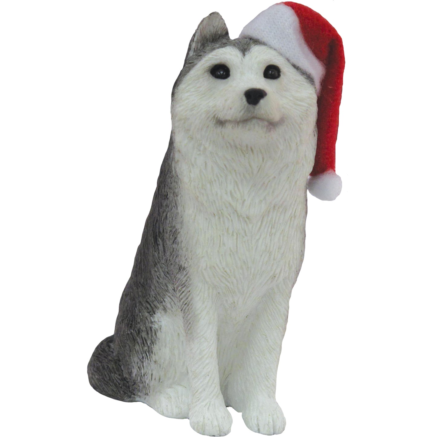Gray Siberian Husky Christmas Tree Ornament