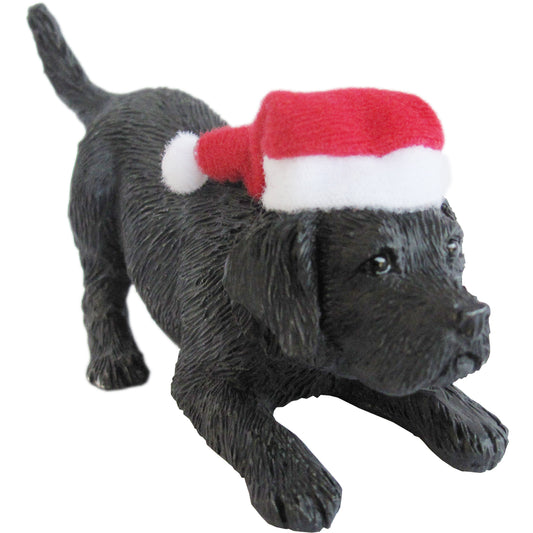 Playful Black Labrador Retriever Christmas Ornament