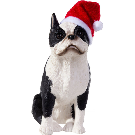 Standing Boston Terrier Christmas Ornament
