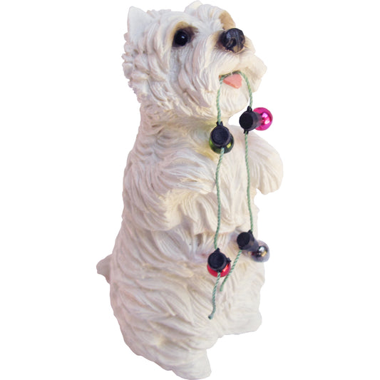Playful West Highland White Terrier Christmas Ornament