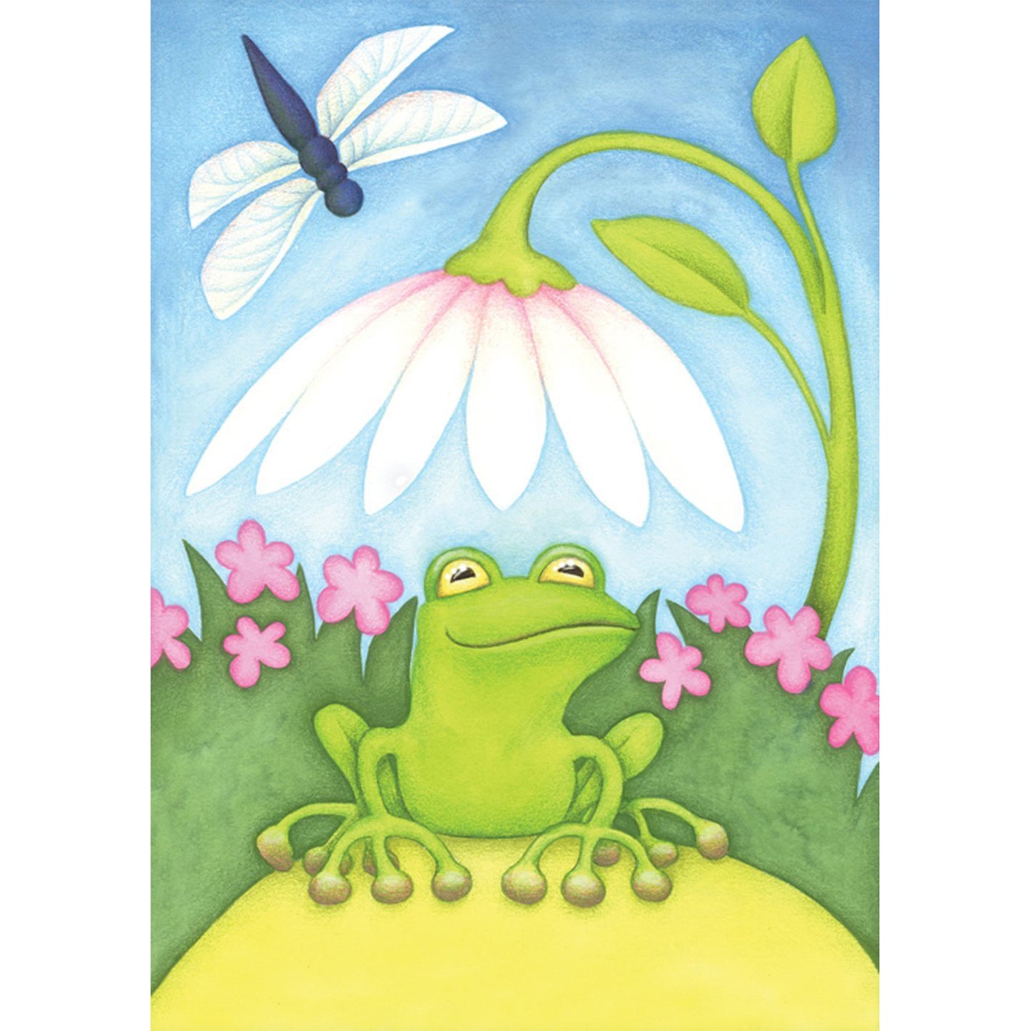 Little Green Frog Garden Flag