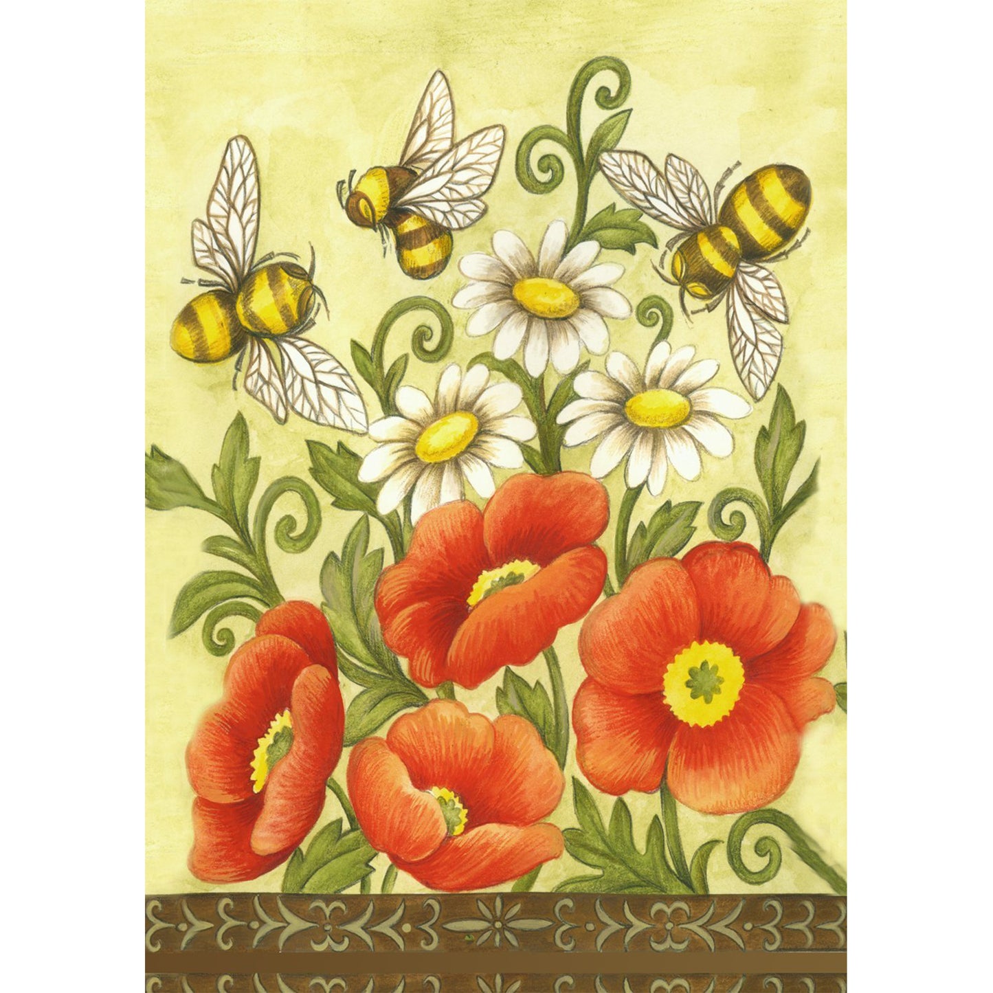 Bees & Wildflowers Garden Flag