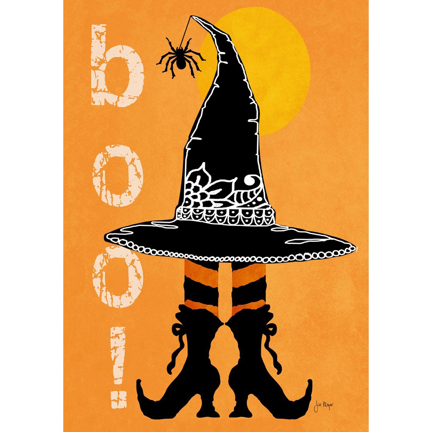 Boo Boots Double Sided Garden Flag