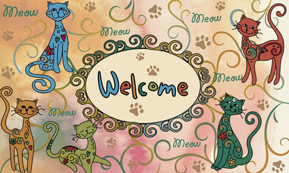 Toland Home Garden - Toland Meow Welcome Door Mat
