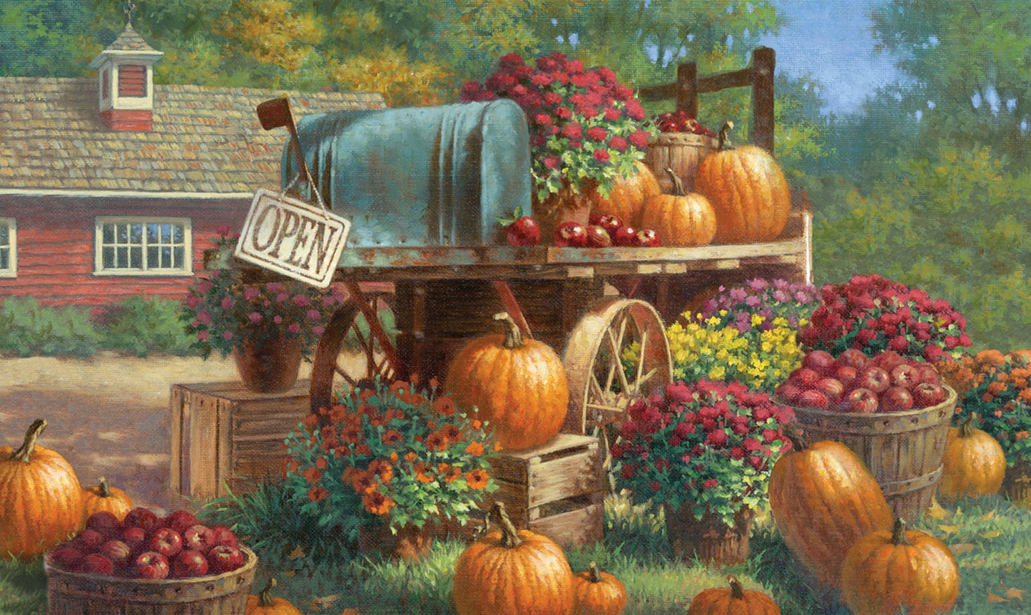 Farm Pumpkin Door Mat