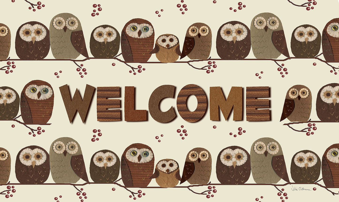 Welcome Owls Door Mat