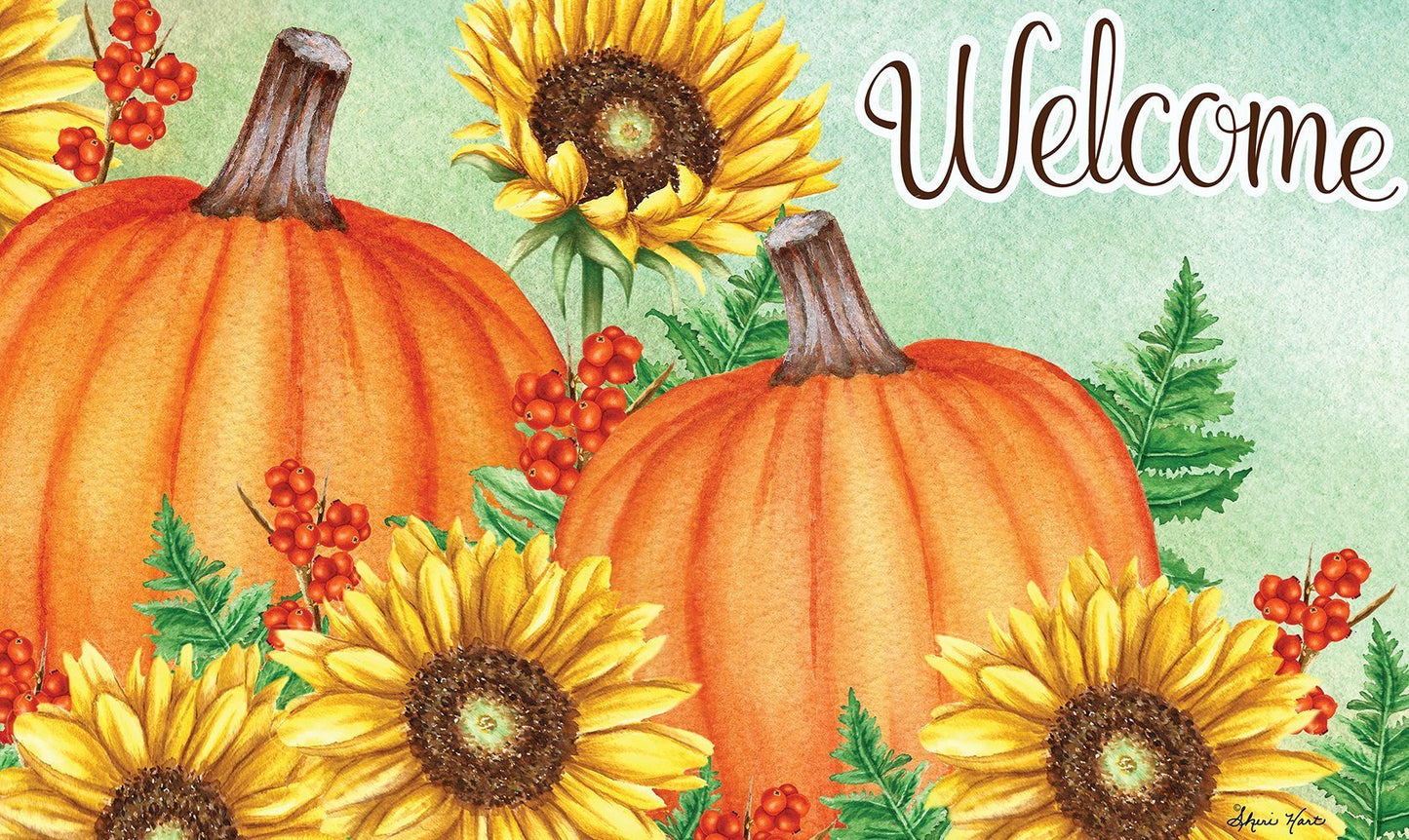 Toland Home Garden - Welcome Sunflowers & Pumpkins Door Mat