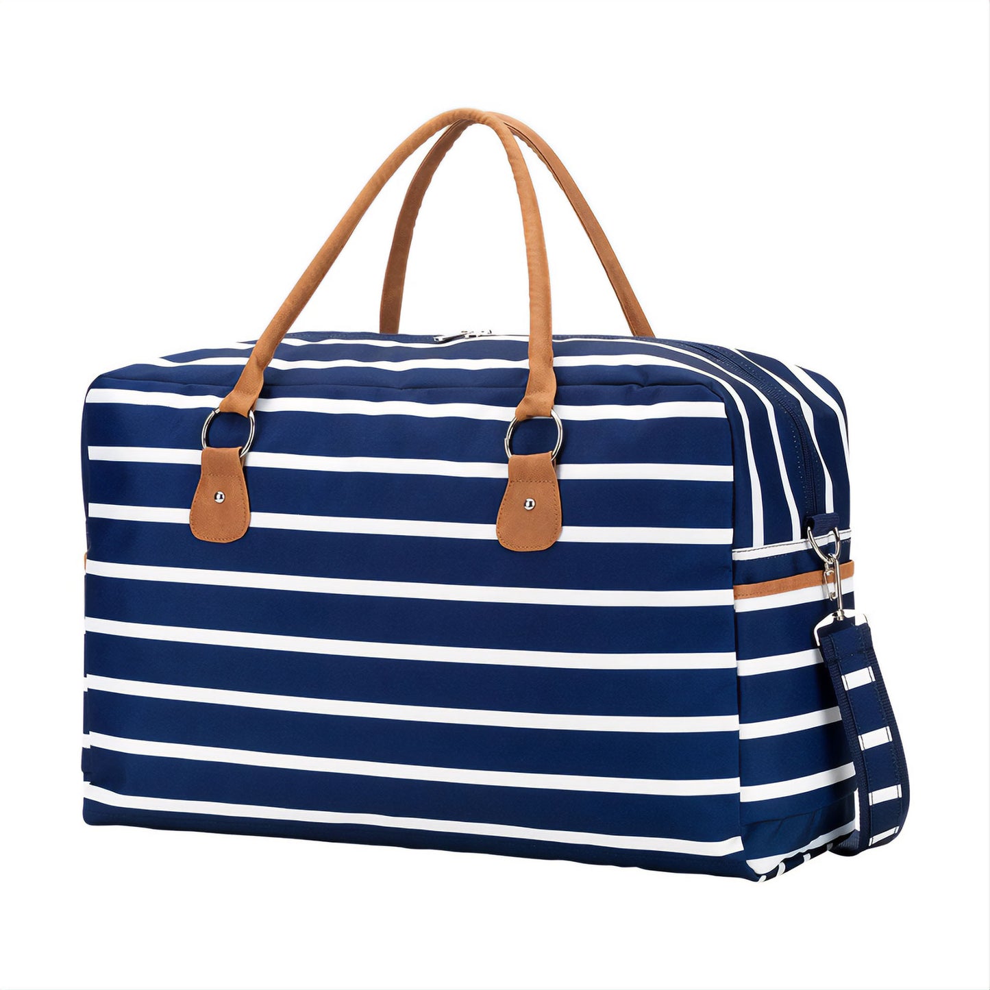 Navy & White Stripe Travel Bag