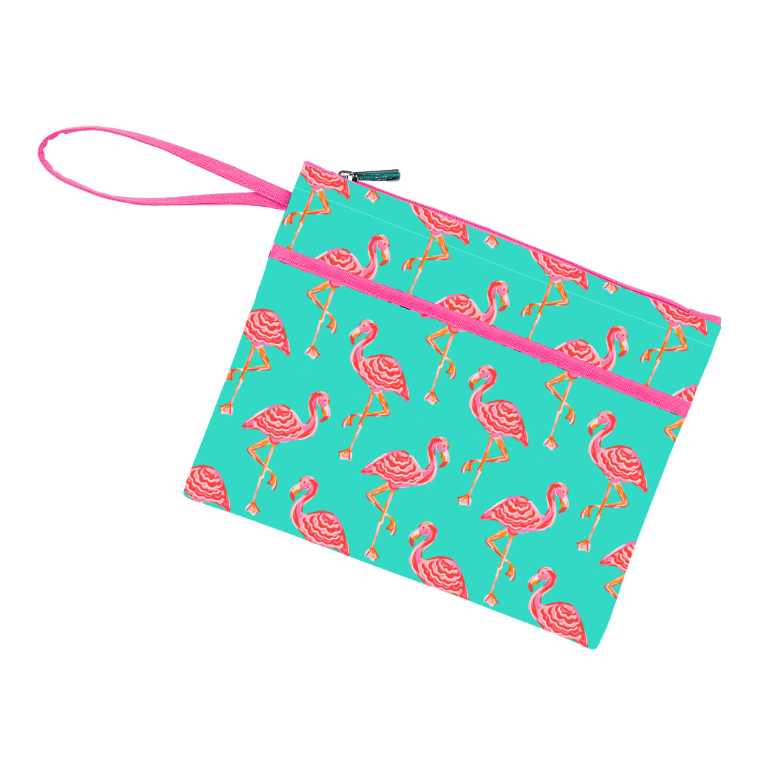 Tickled Pink Zip Pouch Wristlet