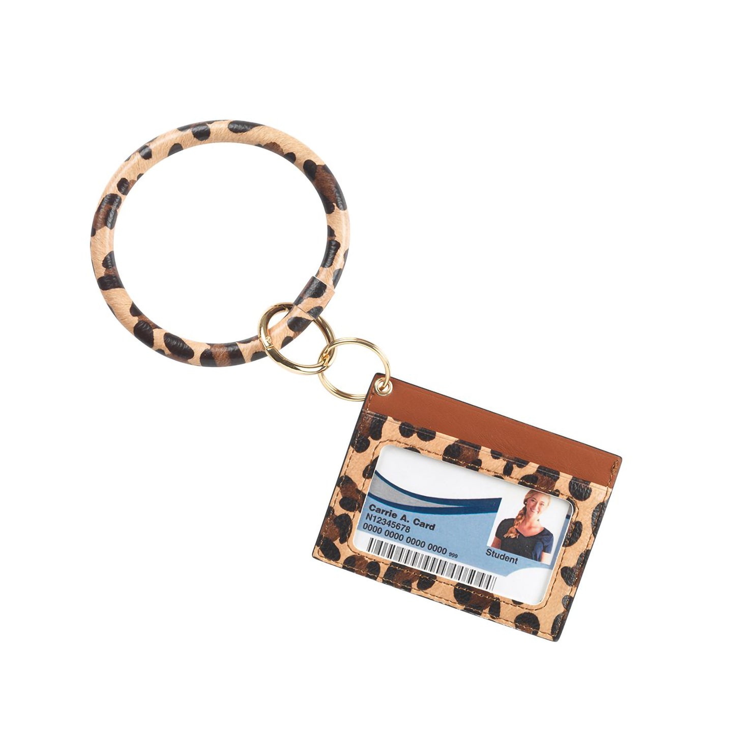Leopard Card Holder Keychain Bracelet
