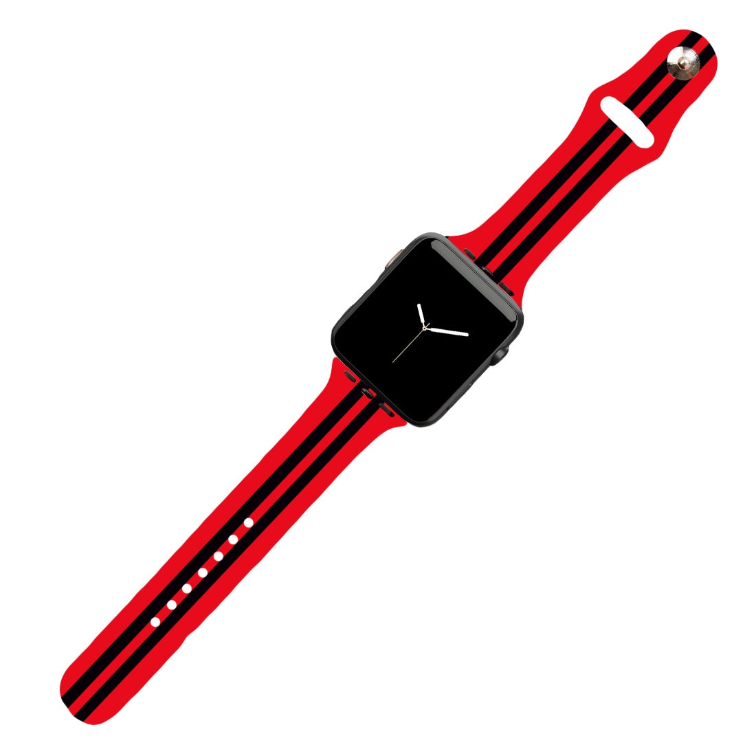 Red & Black Stripe Watch Band