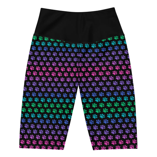 Rainbow Paw Biker Shorts