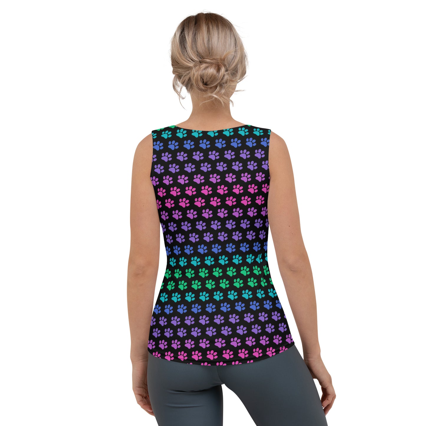 Rainbow Paws All Over Print Tank Top