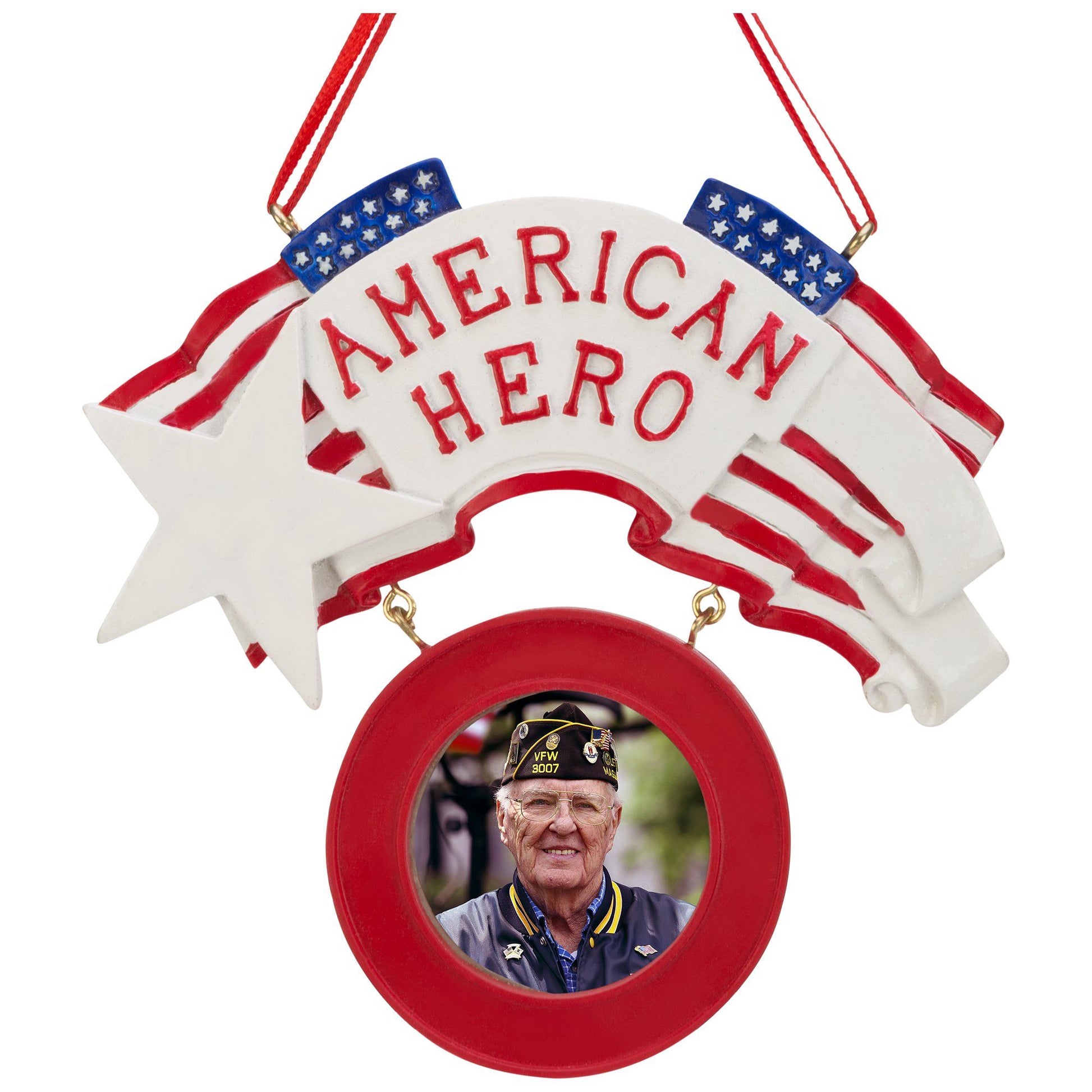 American Hero Photo Frame Ornament