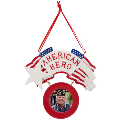 American Hero Photo Frame Ornament