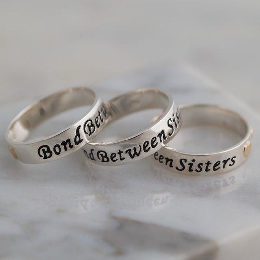 Bond Between Sisters Sterling Ring