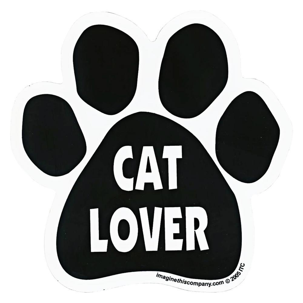 Cat Lover Paw Print Car Magnet
