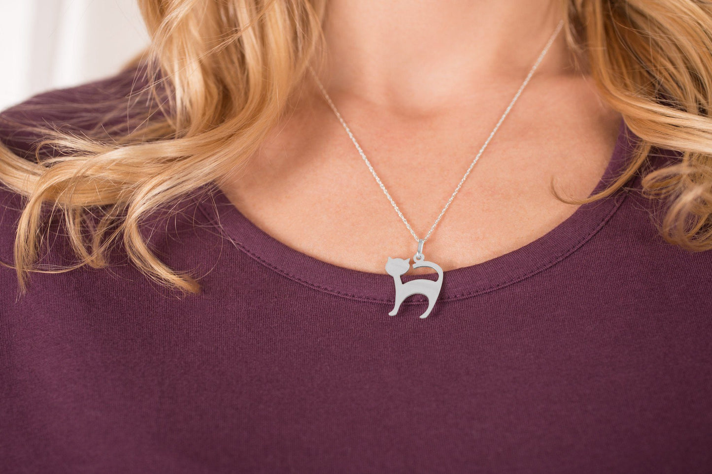 Cat Sterling Silhouette Necklace