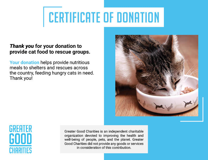 Provide Cat Food to Rescue Groups