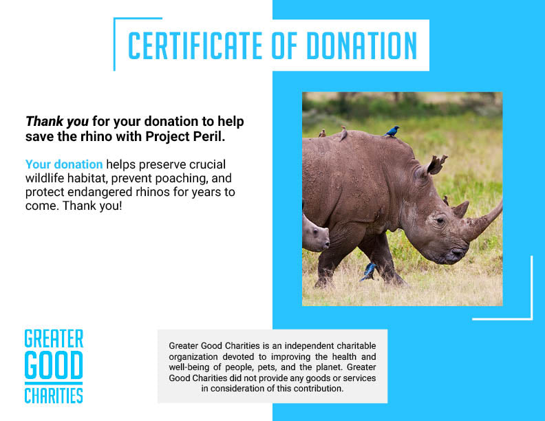 Project Peril: Help Save the Rhino