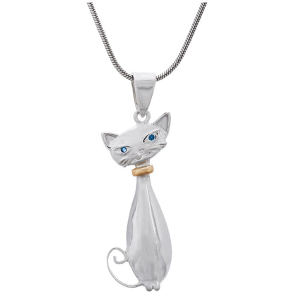 Charming Cat Sterling Necklace