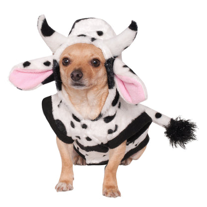 Cow Hoodie & Tail Pet Costume