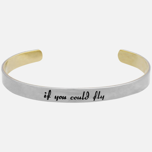 If You Could Fly Mixed Metals Cuff Bracelet