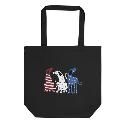 Whimsy Americana Dogs Tote Bag