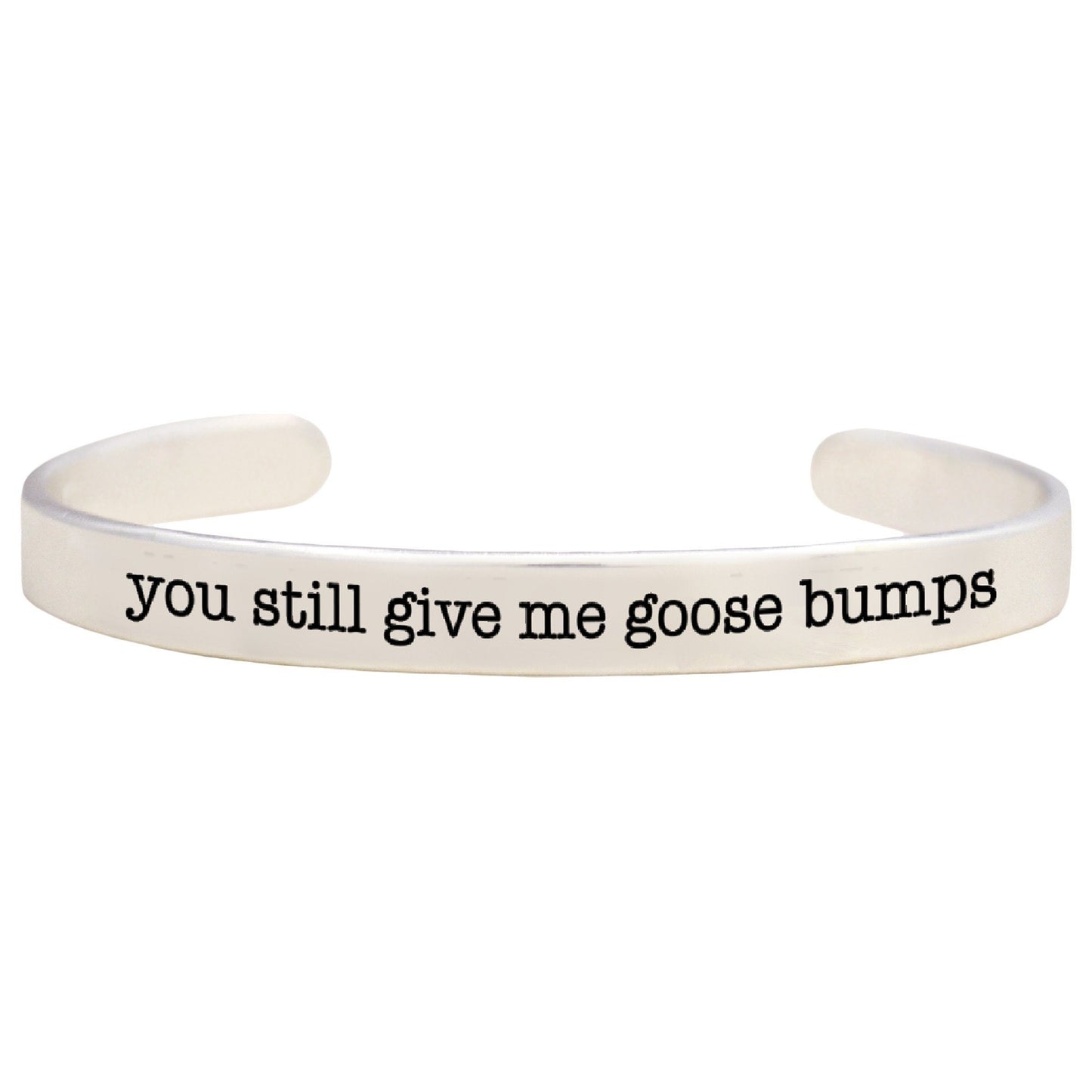 Give Me Goosebumps Pewter Cuff Bracelet