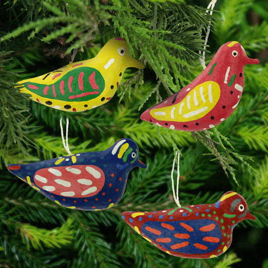 Haitian Papier Mache Bird Ornament