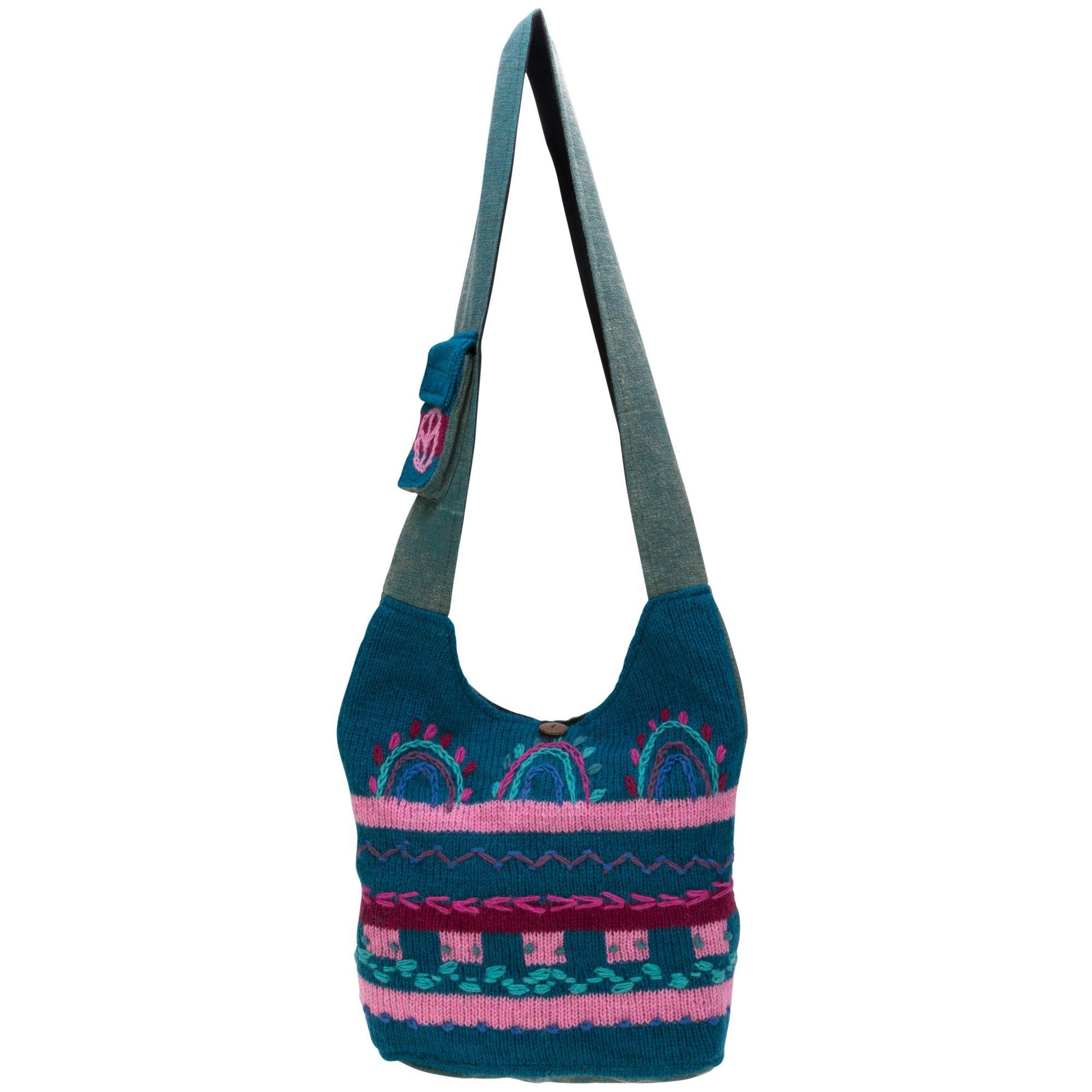 Hand-Embroidered Art Fair Knit Bag