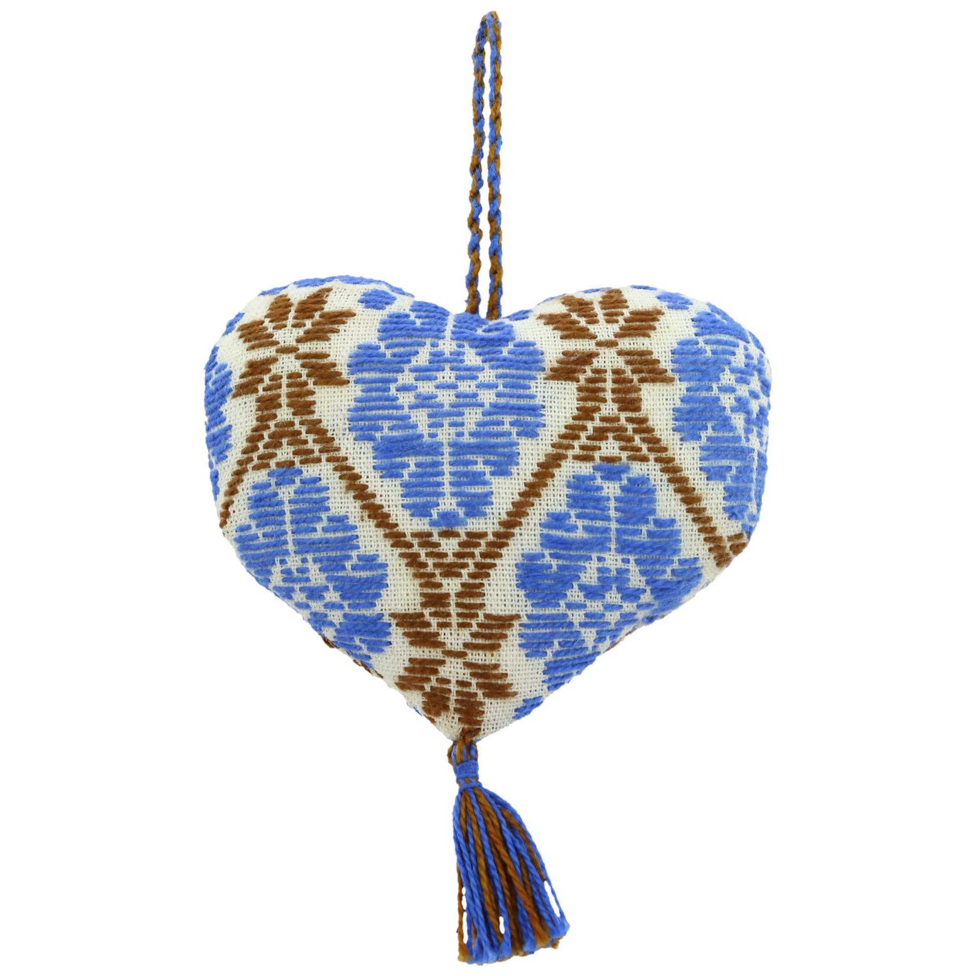 Hand-Embroidered Heart Ornament