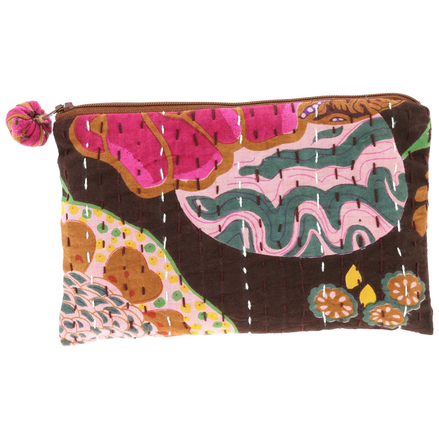 Hand-Stitched Kantha Cosmetic Bag