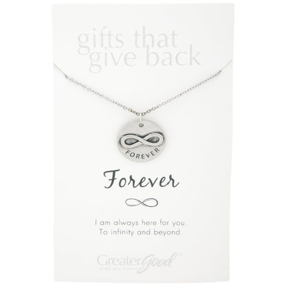 Infinite Strength Of Love Pewter Necklace