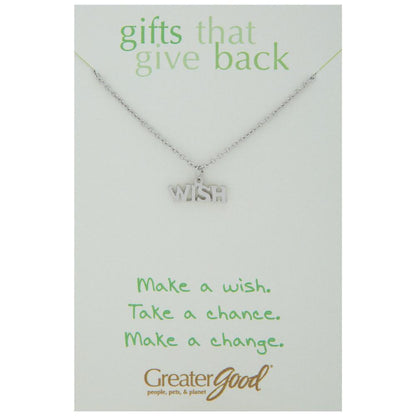 Inspirational Word Pewter Necklace