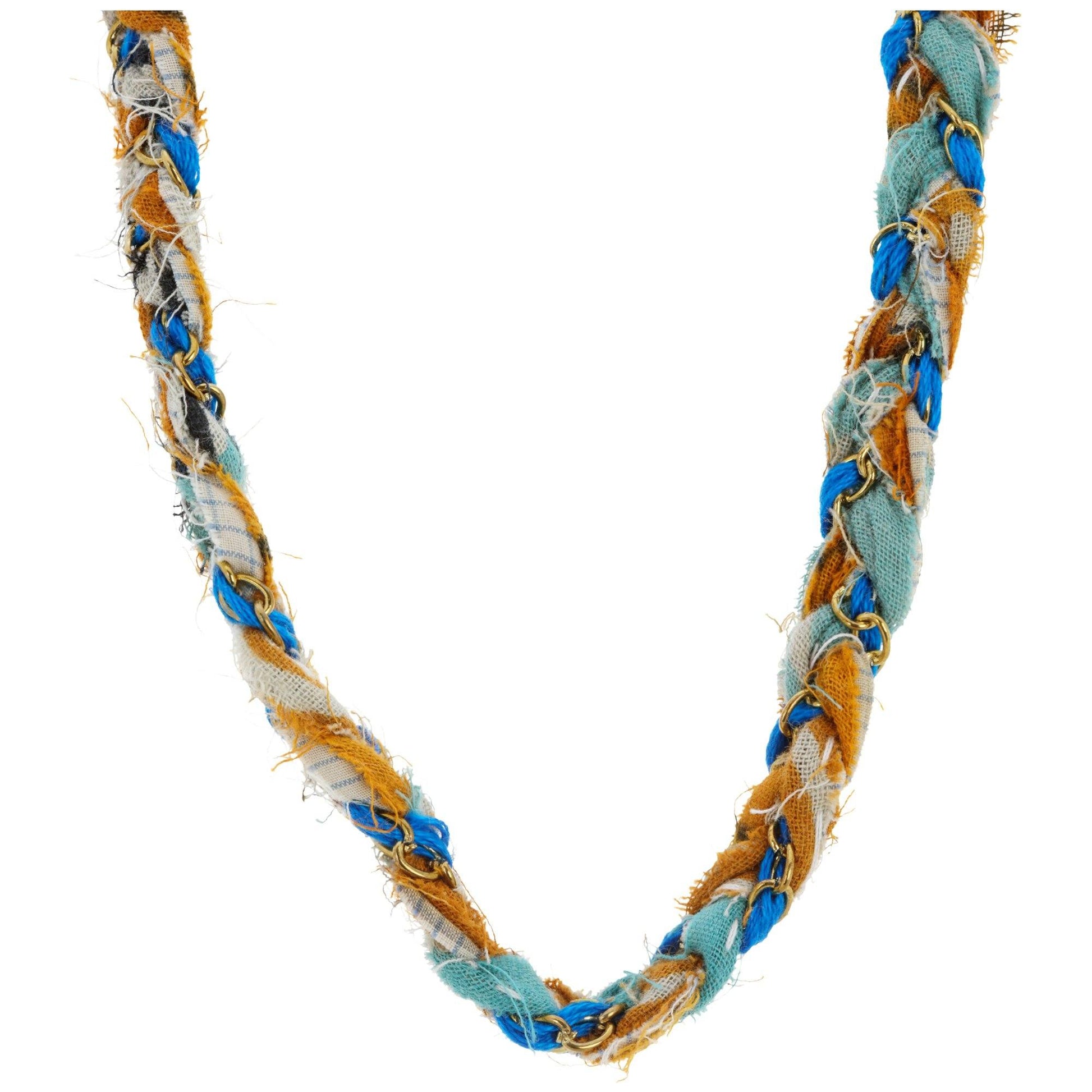 Kantha Braided Chain Wrap Bracelet