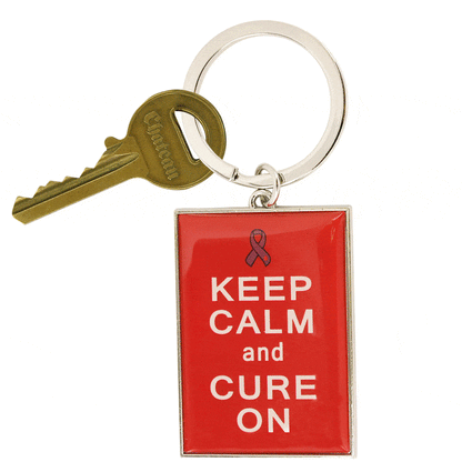 Keep Calm & Cure On Diabetes Awareness Keychain