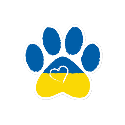 Paws & Hearts for Ukraine Sticker