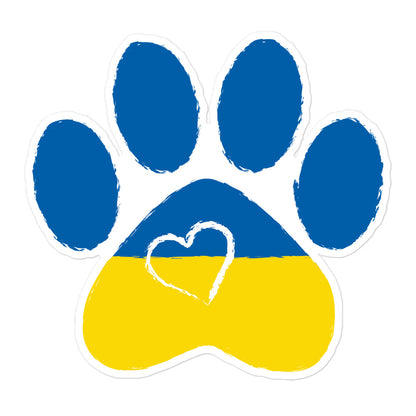 Paws & Hearts for Ukraine Sticker