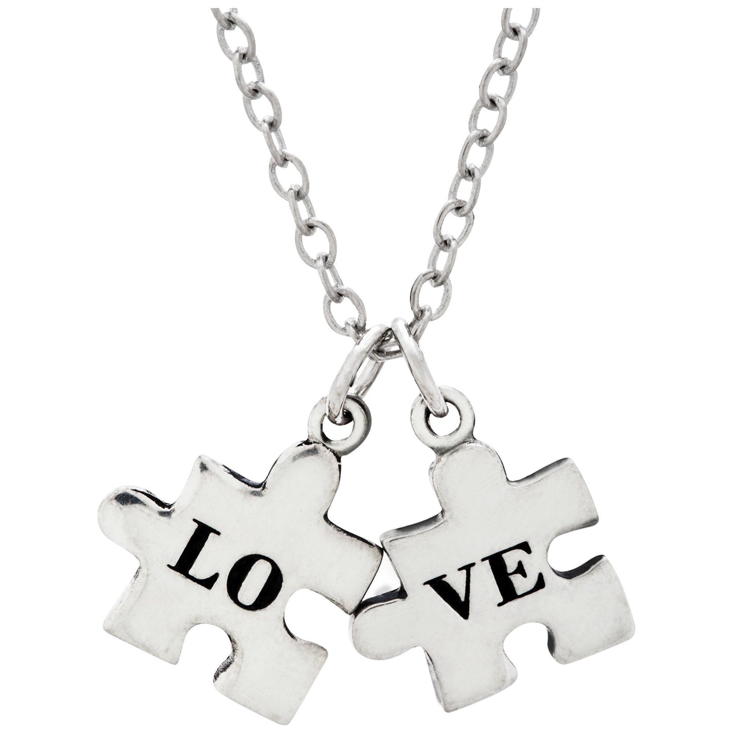 Love All The Pieces Pewter Necklace