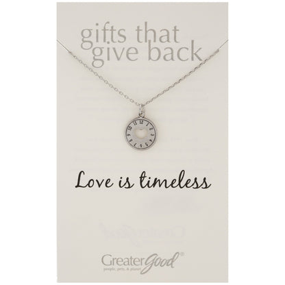 Love Is Timeless Pewter Necklace