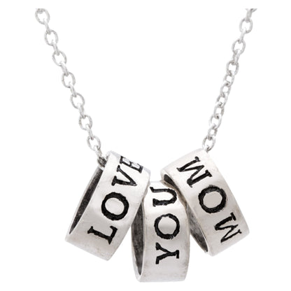 Love You Mom Sterling Necklace