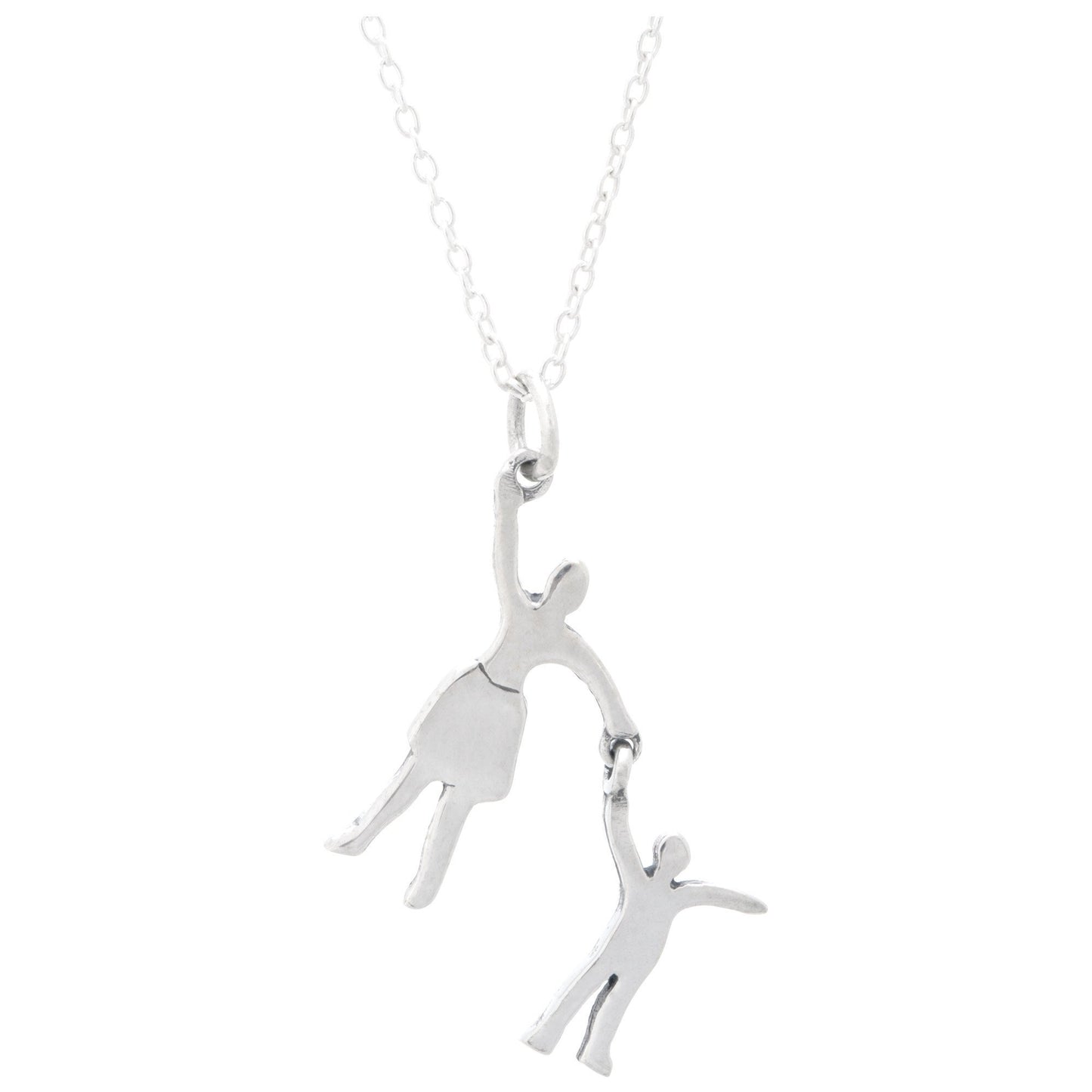 Mother & Daughter Silhouette Sterling Necklace