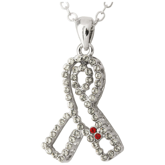 Outstanding Crystal Diabetes Awareness Necklace