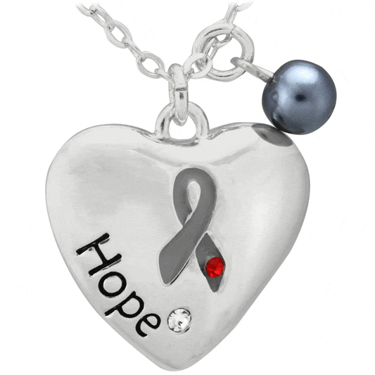 Promo - PROMO - Diabetes Ribbon Heart Of Hope Necklace