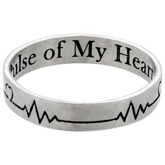 Pulse Of My Heart Sterling Ring